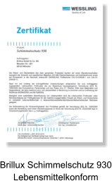 Brillux Schimmelschutz 930 Lebensmittelkonform