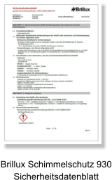 Brillux Schimmelschutz 930 Sicherheitsdatenblatt