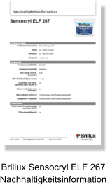 Brillux Sensocryl ELF 267 Nachhaltigkeitsinformation