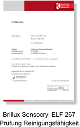 Brillux Sensocryl ELF 267 Prüfung Reinigungsfähigkeit