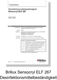 Brillux Sensocryl ELF 267 Desinfektionsmittelbeständigkeit
